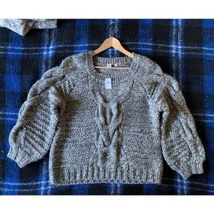 NWT GAP chunky puff sleeve cable knit sweater - XL